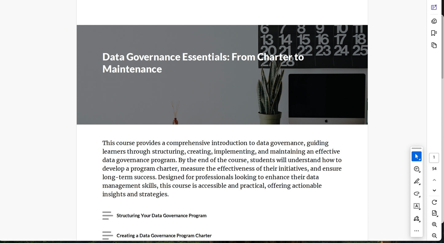 Data Governance Essentials: From Charter to Maintenance